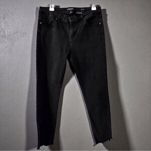 KENNETH COLE NYC "JESS" SKINNIES Size 12 Jet Black Punk-Approved moto